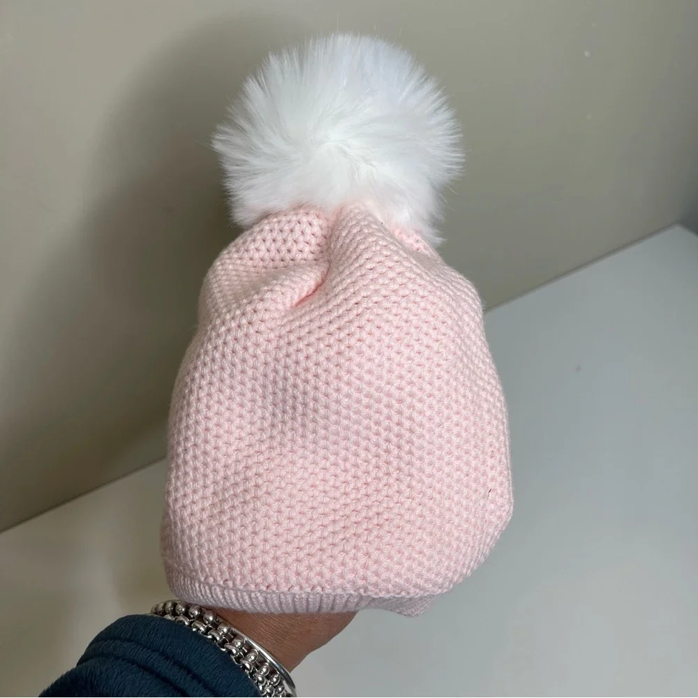 “””Janie And Jack pink with white Pom Pom 12-24 months